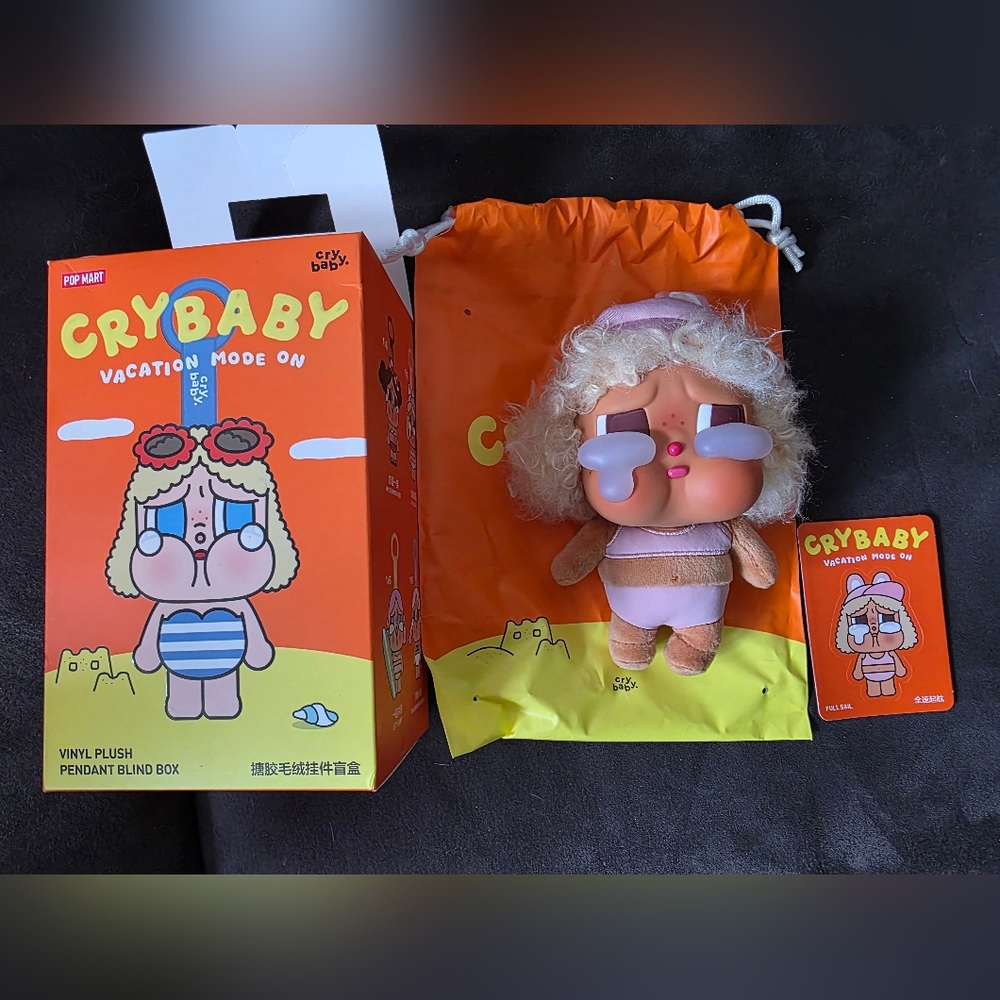 Pop Mart Crybaby Vacation Mode On Series Full Sail Vinyl Plush Pendant - Picture 3 of 4